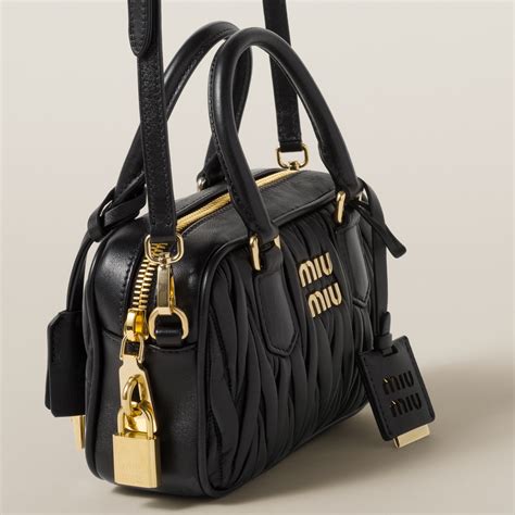 miu miu leather top-handle bag|nappa leather top handle bags.